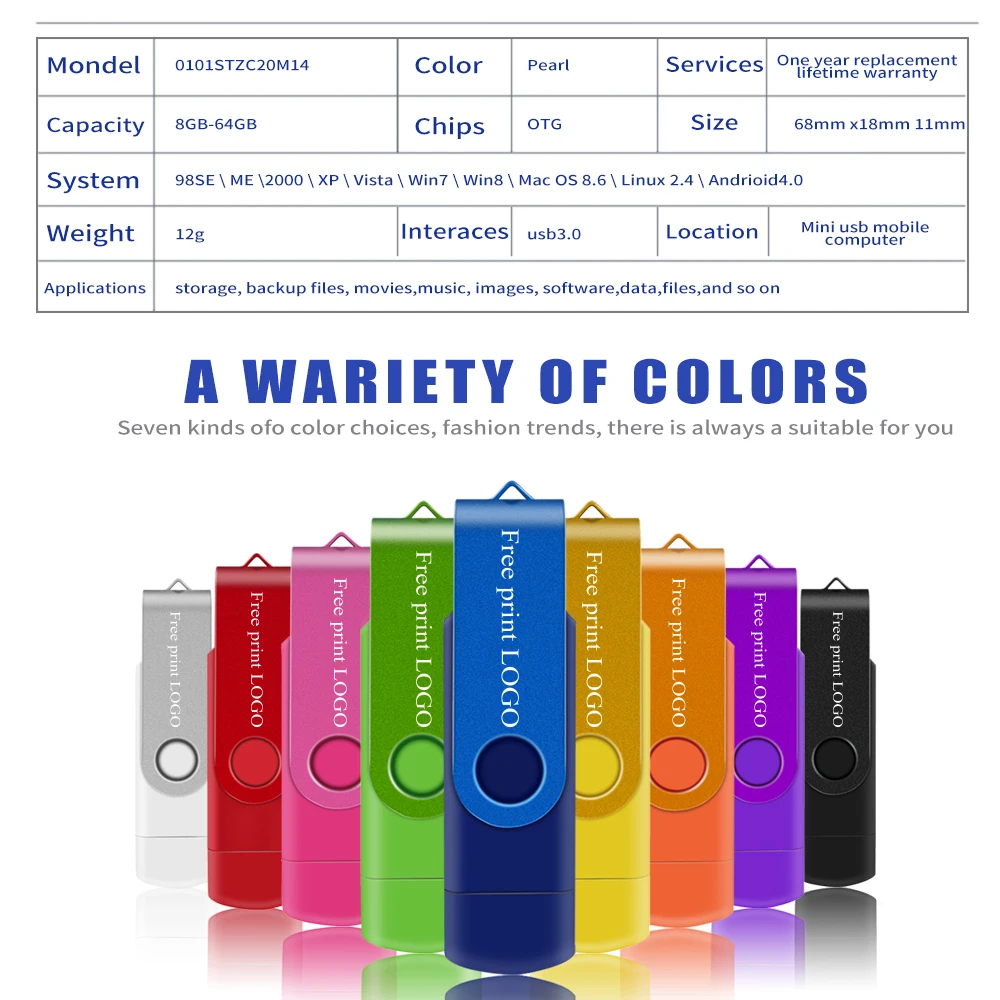 

New USB 2.0 OTG Pen Drive High Speed Micro Usb Stick USB Flash Drive 16GB 32GB External Storage Pendrive 64GB 128GB Memory Stick