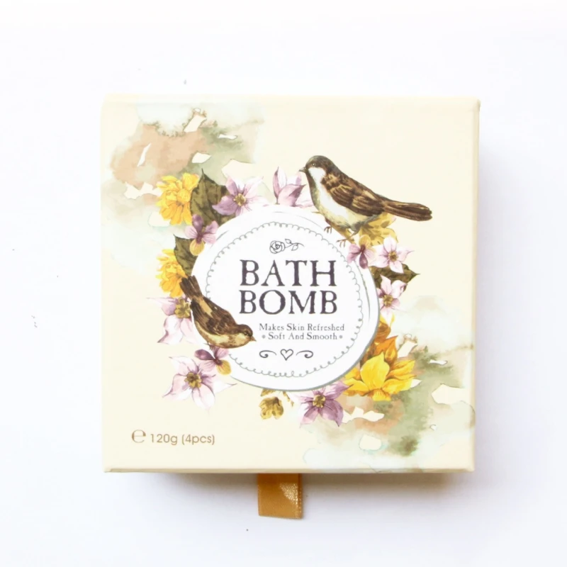 

4Pcs Dried Flower Bath Bombs Gift Set with Essential Oils Spa Bubble for Women Birthday Mothers Day