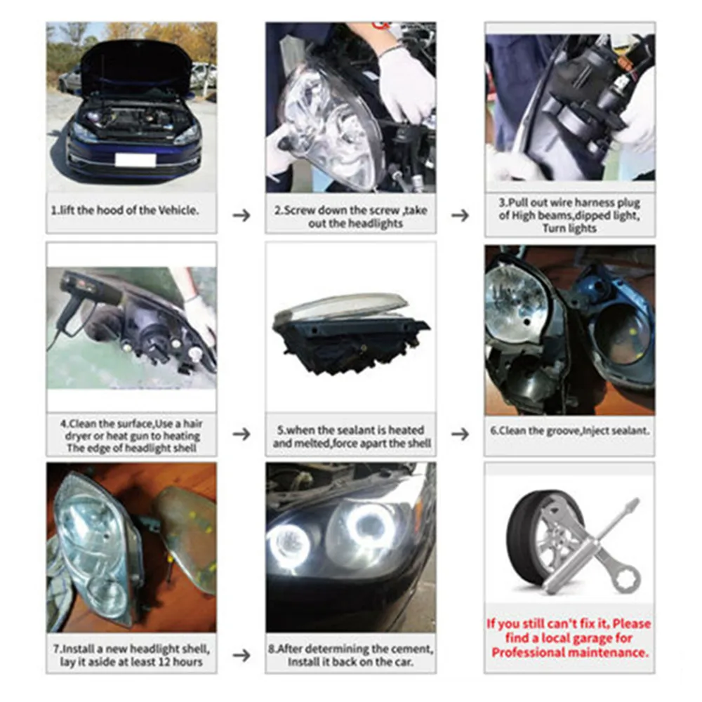 2 шт. Автомобильная крышка для линз передних фар Замена головной свет лампы