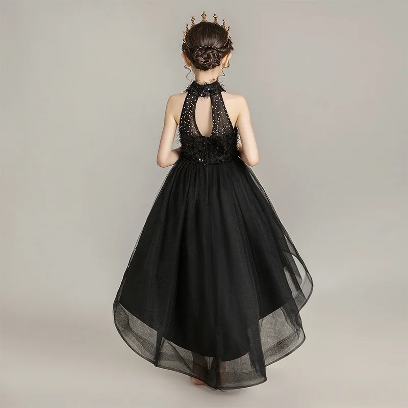 Детское длинное вечернее платье принцессы Qipao для девочек на день рождения
