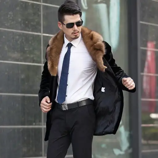 Меховые мужские пальто из искусственного меха 2019 негабаритных 4XL 5XL 6XL зимняя деловая мужская верхняя одежда