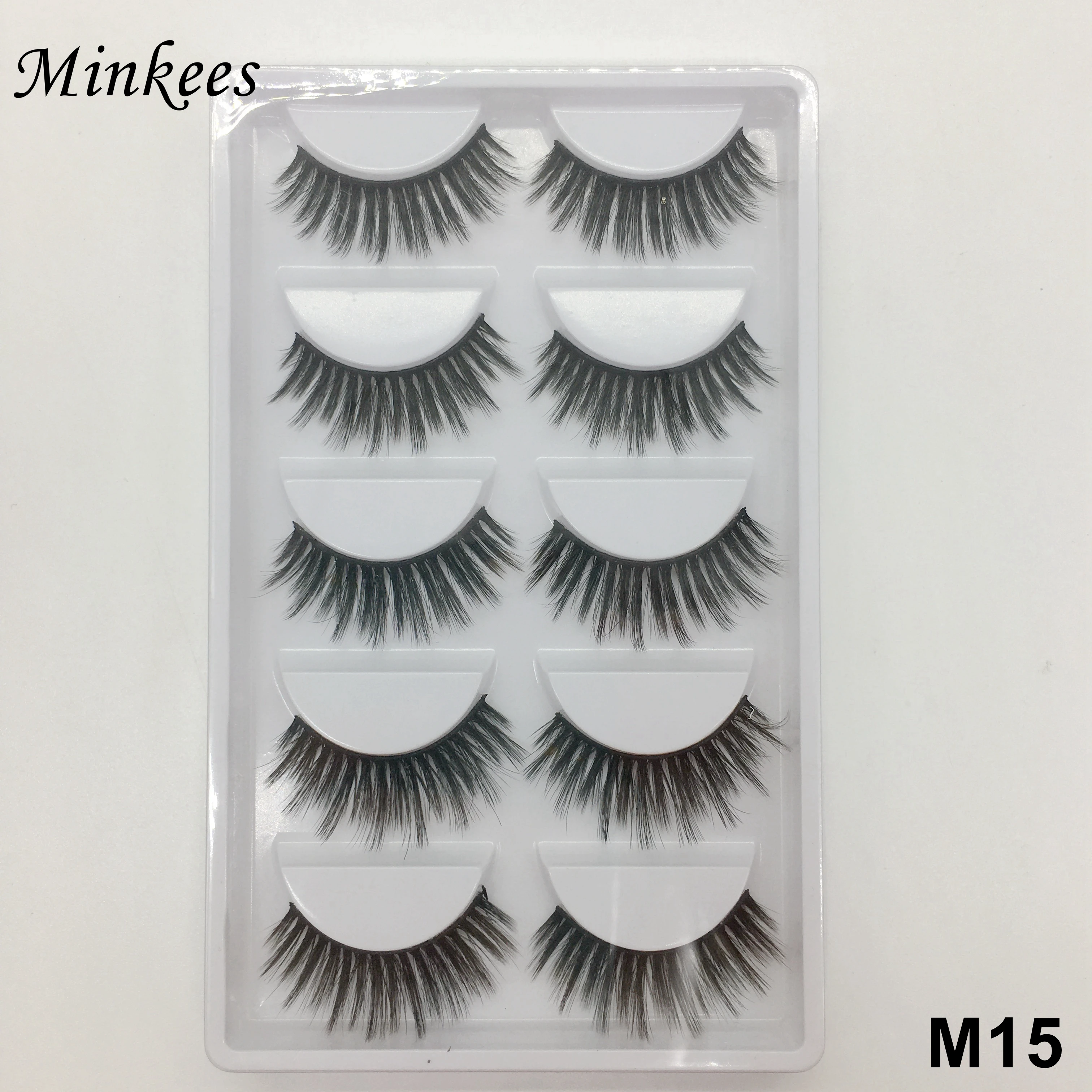 5 пар 7 3D Мягкие искусственные норковые накладные ресницы оптом натуральный вид