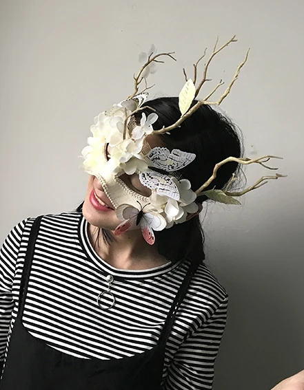 Маска бабочка-ветка маска для танцев вечеринки косплей на Хэллоуин Рождество