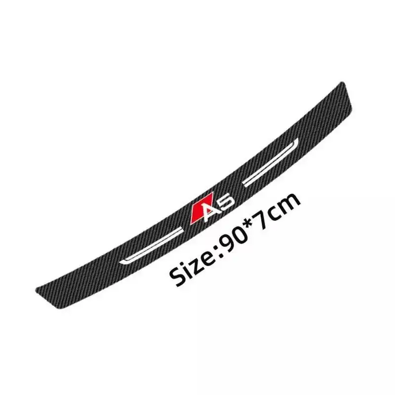 

Car Carbon fiber stripe trunk protect For audi a5 Car sticker Carbon fiber cloth Car Rear Bumper protect Stickers Accessories
