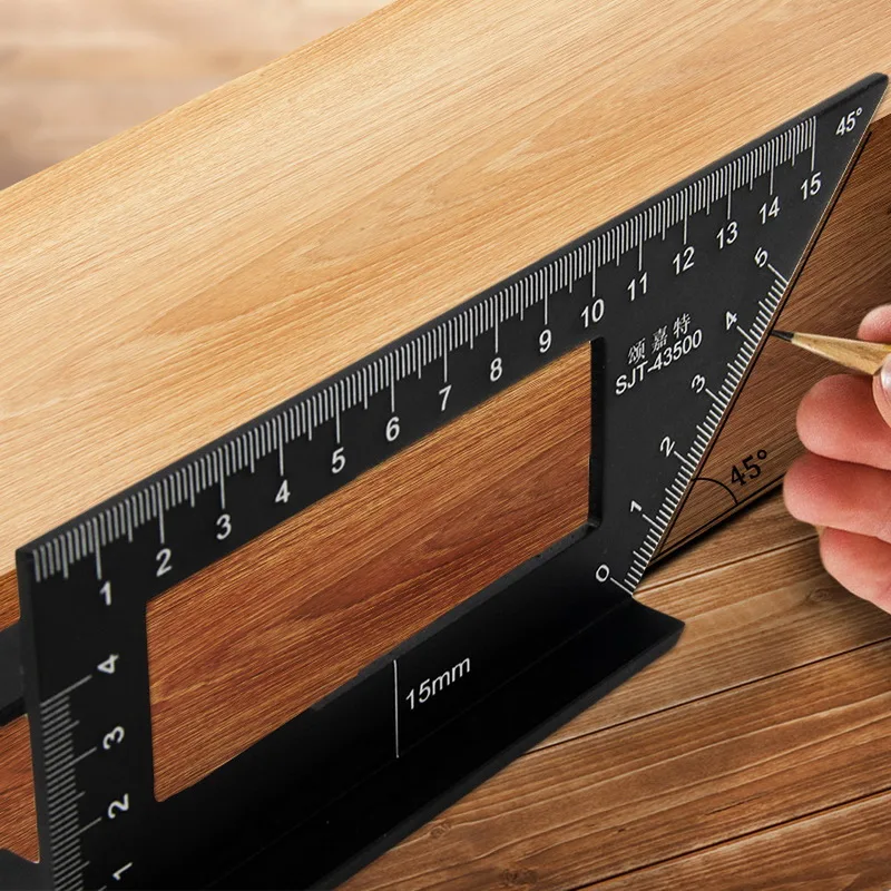 

Multifunctional Square 45/90 Degree Gauge Angle Ruler Measuring Woodworking Tool