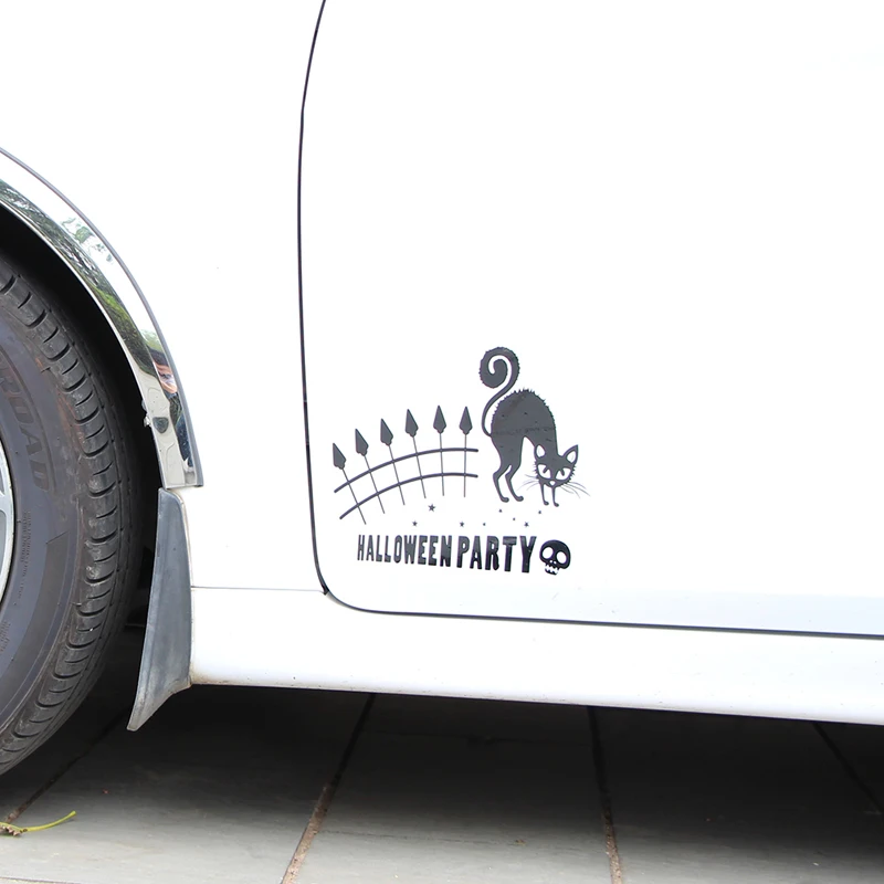 

BROSHOO 2 Size Car Styling Personality Vinyl Waterproof Decals Halloween Party Black Cat Car Boby Sticker Auto Accessories