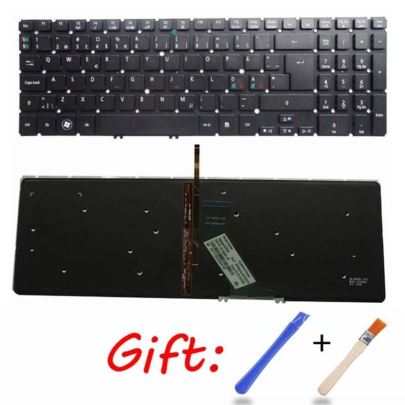 

Новый ND Nordic клавиатура с подсветкой Клавиатура ноутбука для ACER V5-571G V5-571 V5-573G V5-573 V5-551G V5-571PG V5-531G M3-581 черный