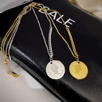 cool fashion simple ins queen avatar necklace womens street snap necklace gift banquet womens jewelry necklace 2021
