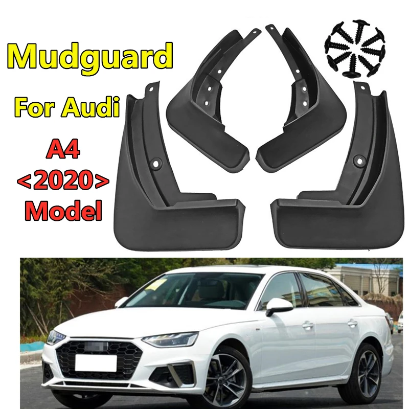 

4pcs Car Tire Mudguard For Audi A4 2020 Auto exterior parts Mud Flaps Front And Rear Fender PP Soft Plastic Flexible Thickening