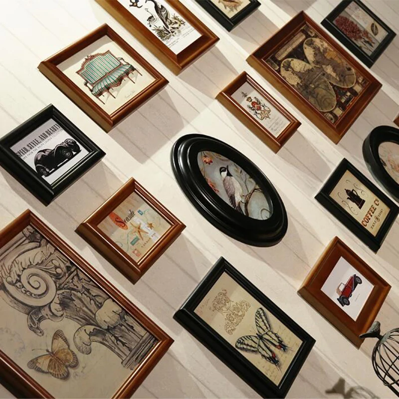 Белая деревянная фоторамка 16 шт. настенная для коллажей фоторамки картины