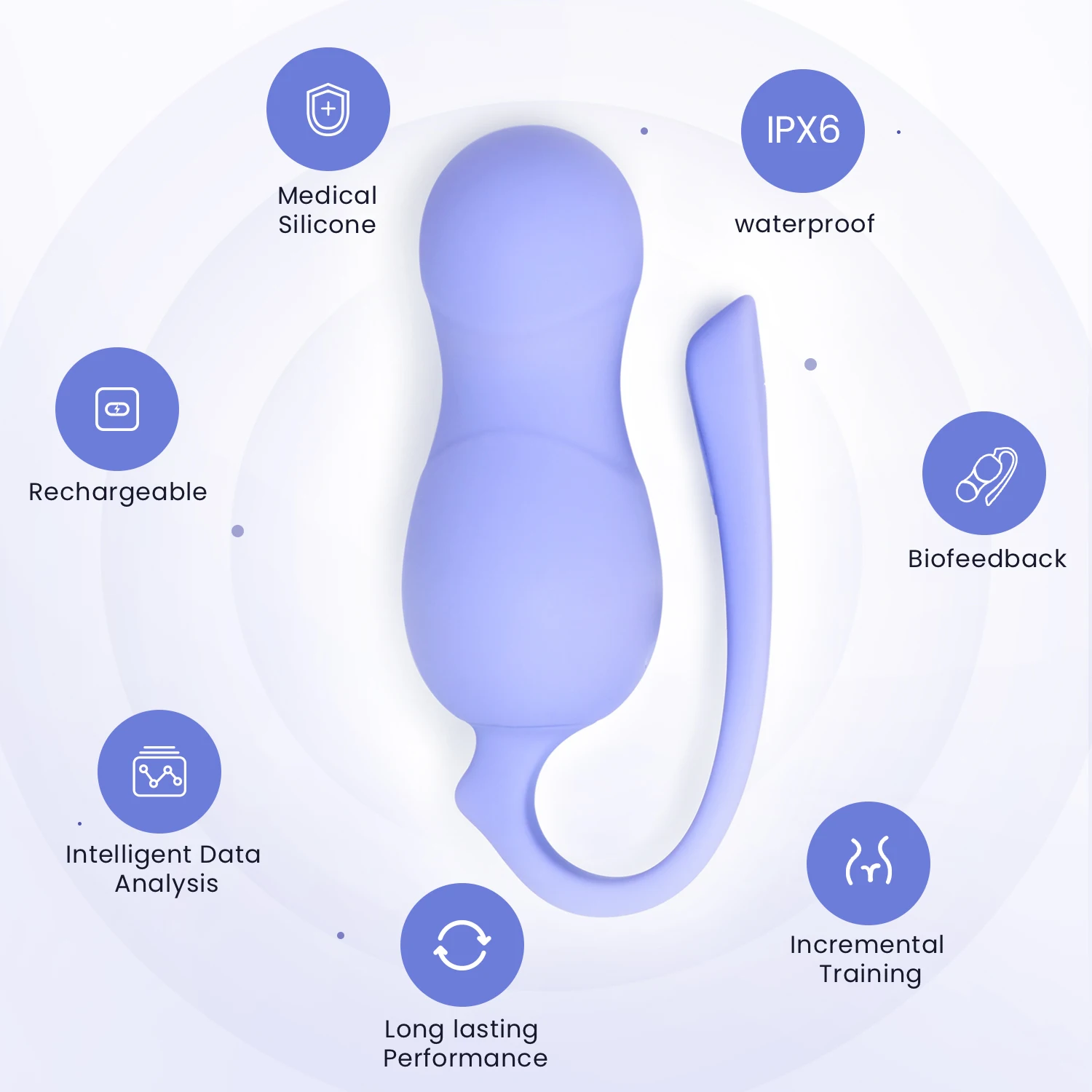 Шарики Кегеля Femometer для контроля мочевого пузыря и упражнений тазового дна с