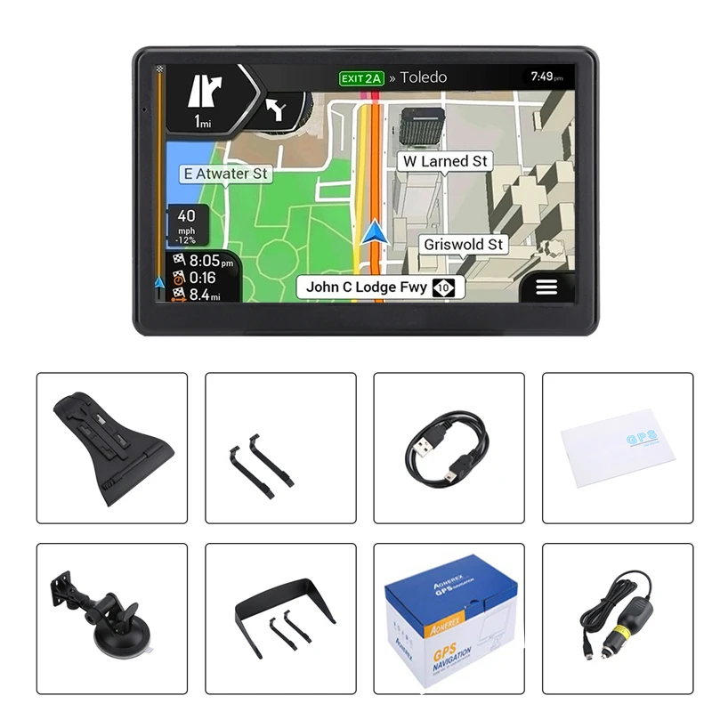 Автомобильный gps навигатор 7 дюймов HD экран Автомобильный gps навигатор FM Navitel спутниковая навигация грузовик gps навигация автомобиль новейшая Карта Европы