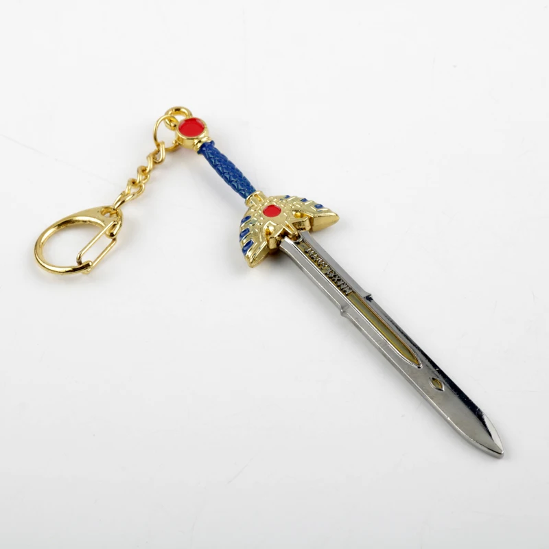 Игра DRAGON QUEST брелок Воин Дракон Куэсто брелок Металлический меч Щит на цепочке Дорожный подарок для мужчин Ювелирные изделия Чавейро.