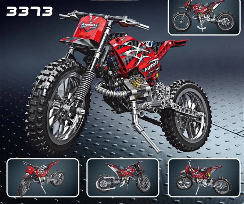 

Technical ed City Moto Cross Bike boy Building Blocks Set Bricks Classic Model Kids Toys for Children Christmas birthday Gift