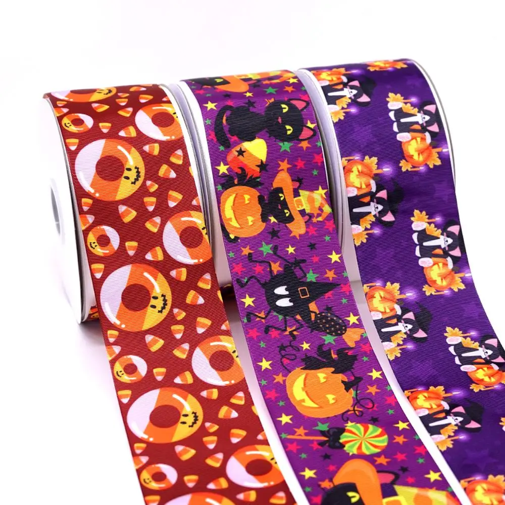Бесплатная доставка 50 ярдов мультфильм печатных grosgrain ленты 31187 | Дом и сад