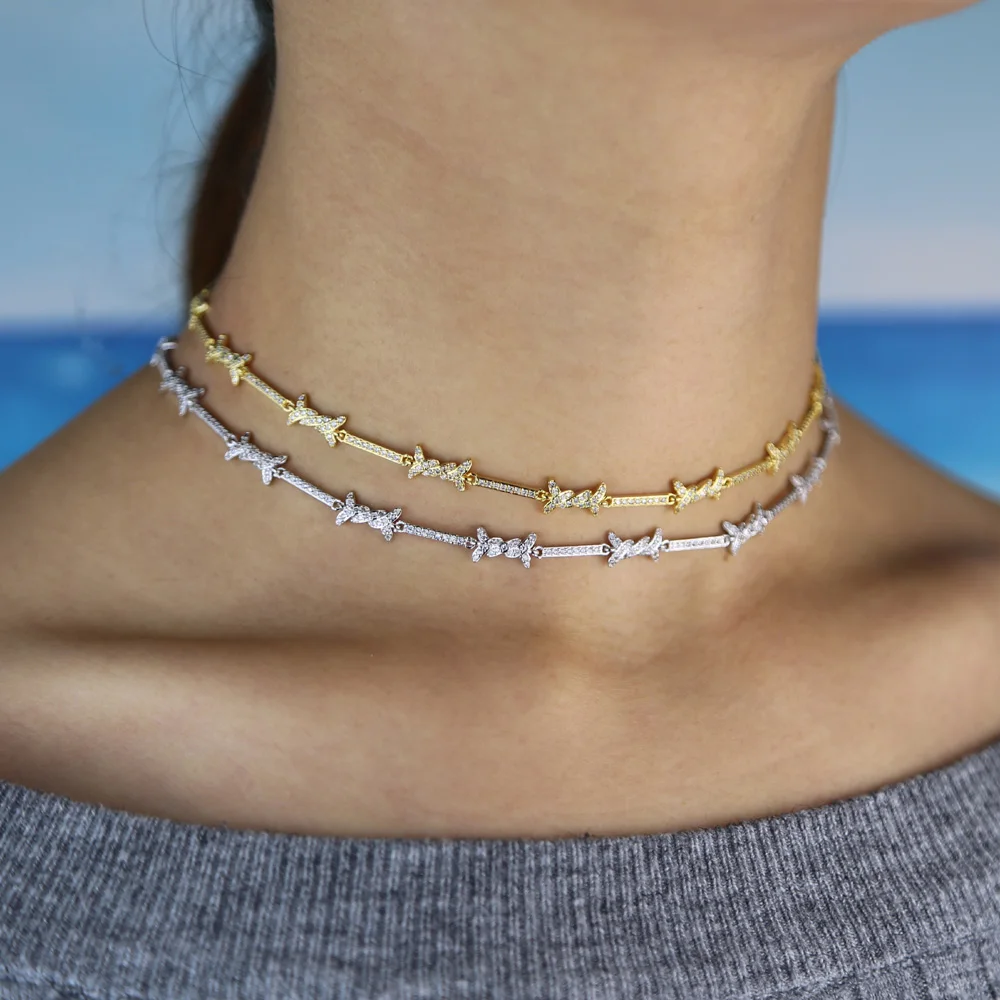

2021 New Elegant Crystal Moon Necklaces & Pendants For Women Vintage Charm Gold Choker Necklace 2021 choker Jewelry Wholesale