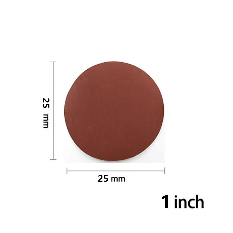 

100pcs 25mm High Quality Sanding Discs + 1" Abrasives Hook Loop Backer Plate Shank Set For Polishing Tools