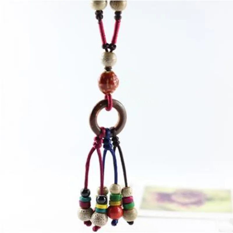 Женское осенне зимнее керамическое Модное Длинное Ожерелье с кисточками женский