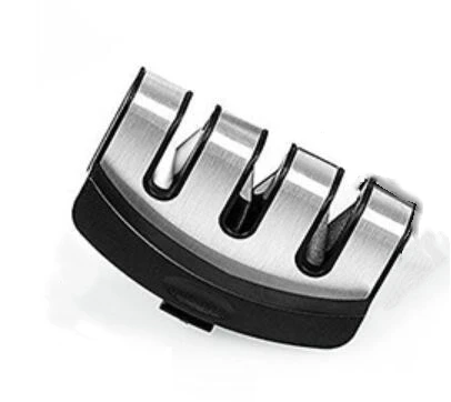 blade slot Black Rossonix Кухня с 3-я ступенями быстро Ножи точилка Кухня точильный камень алмаз Керамика Вольфрам Сталь для ножей, точильный камень - Цвет: blade slot Black