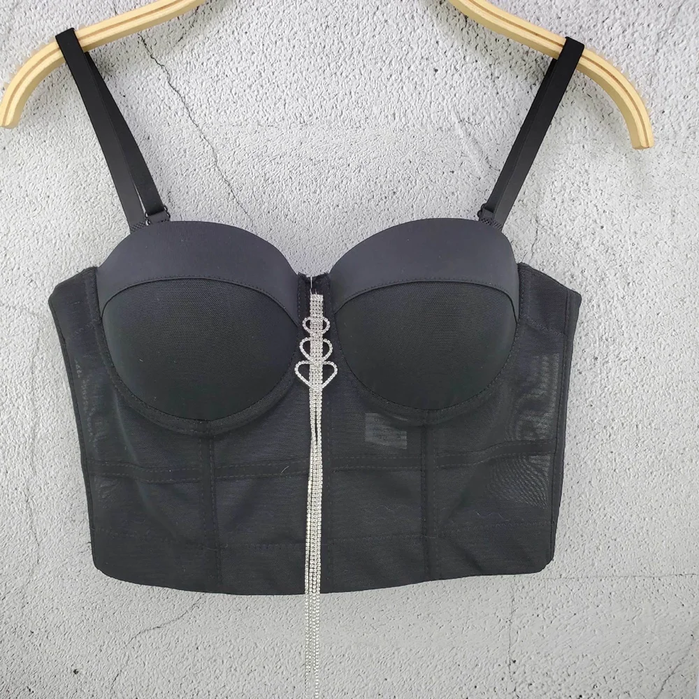 

Женский укороченный топ Cupnaya с бахромой из спандекса, Женский пикантный женский бюстгальтер с эффектом пуш-ап