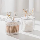 Прозрачная коробка для хранения с крышкой, органический ватный тампон, контейнер для хранения чехлов для девочек, Домашний Органайзер, инструменты