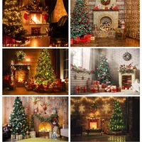 christmas theme photography background fireplace christmas tree children portrait backdrops for photo studio props 21710 chm 01