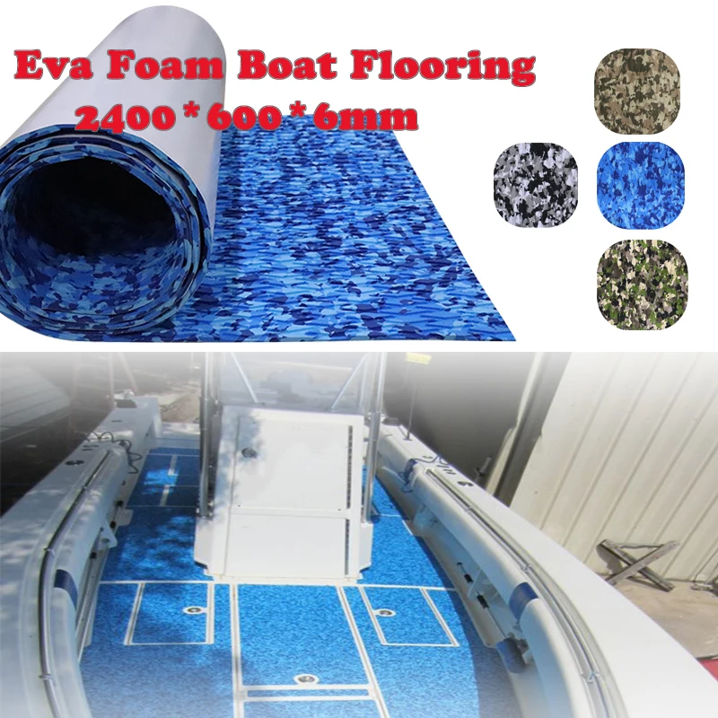 

600*2400*6mm Eva Foam Decking Sheet Mat Faux Teak Yacht Ocean Camouflag Anti Skid Pad RV Jet Ski Boat Accessories