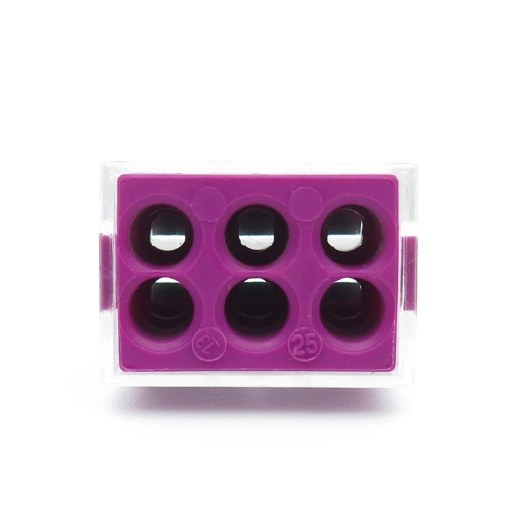 Происхождение 773-106 10 шт Push-in 6 Pin компактный провод проводки разъем установки