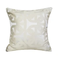 luxurious 2 colors contemporary geometry design woven jacquard decorative pillow case sofa chair cushion cover 45x45cm 1pclot