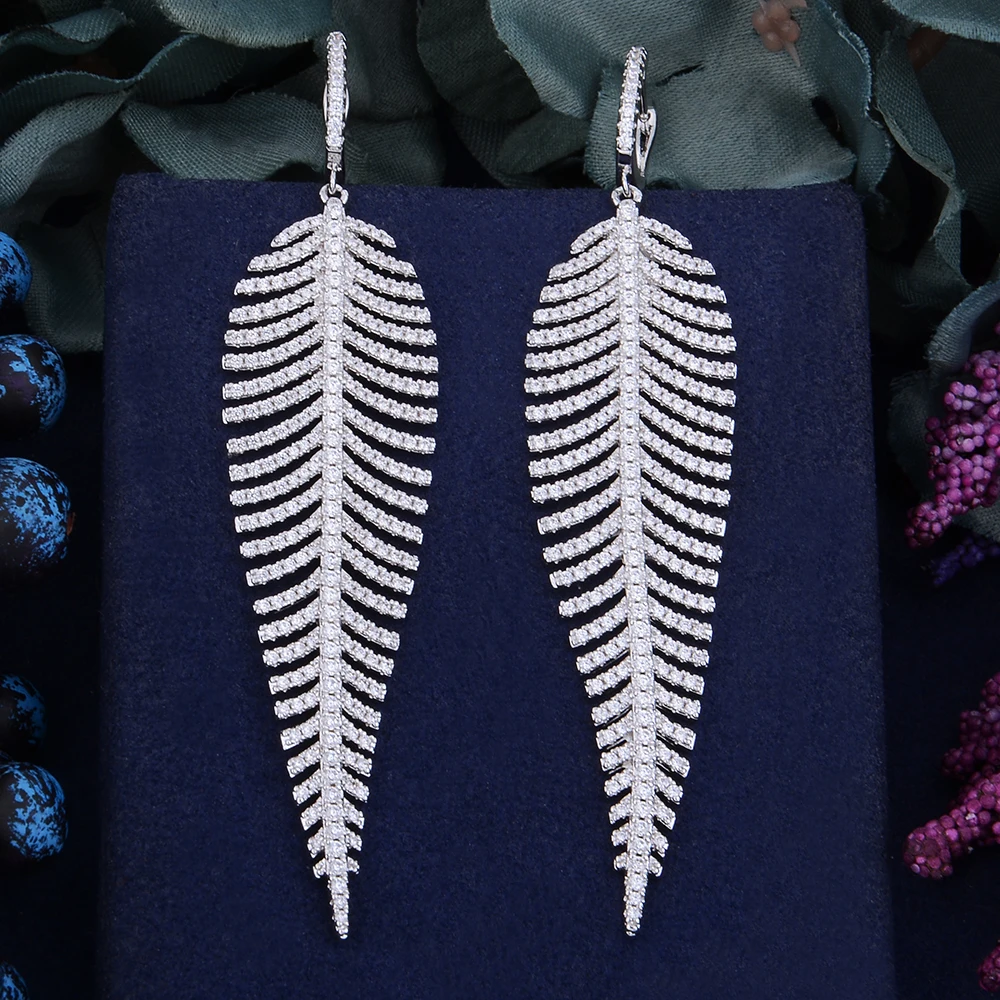 Длинные женские украшения missvikki с фианитами|Серьги-подвески| |