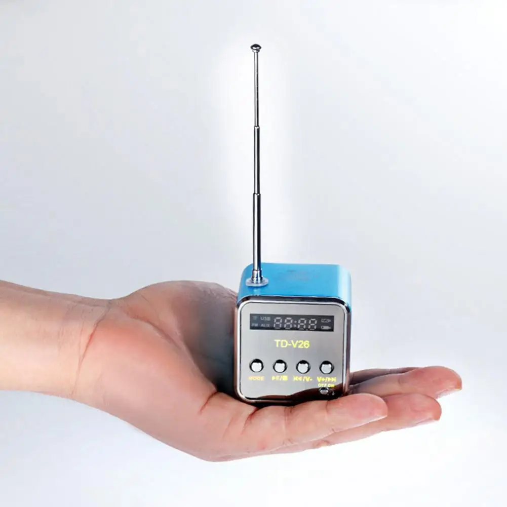 Портативное мини-радио цифровой FM-динамик LCD стерео MP3 музыкальный плеер с