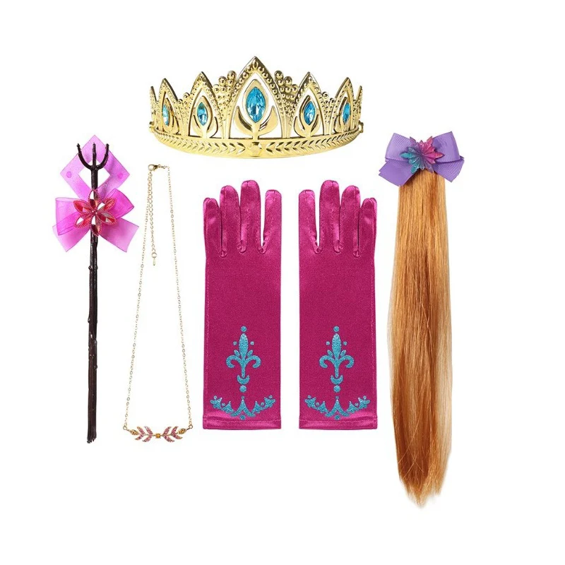

Princess Wig Crown Suit Cosplay Props Mermaid Princess Series Ocean Beach Theme Party Children's Day Birthday Party