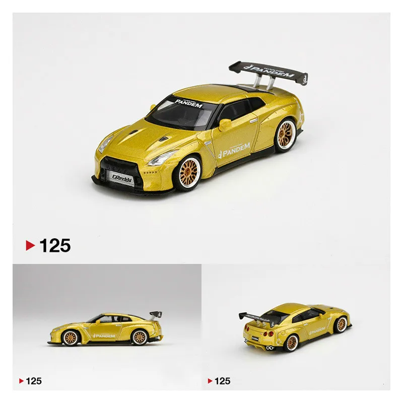 1: 64 Новая модель автомобиля из сплава ракетка кролик PANDEM Skyline R35 задний план