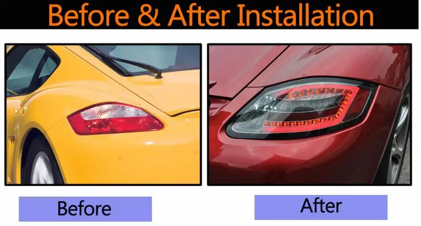 2004 ~ 2008 год задний фонарь для Porsche Cayman автомобильные аксессуары светодиодный DRL