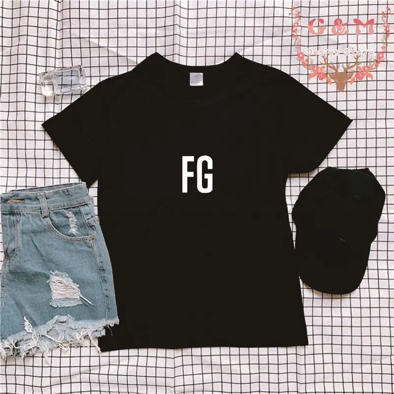 Новое поступление FG С буквенным принтом Футболки женские Kpop корейский стиль Мода Tumblr Футболка Harajuku уличная Женская вентиляторы Повседневная футболка Топы