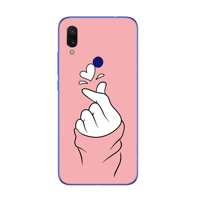 Для Xiaomi Redmi 7 Чехол чехол Мягкие силиконовые с рисунком задняя крышка для Coque Redmi7