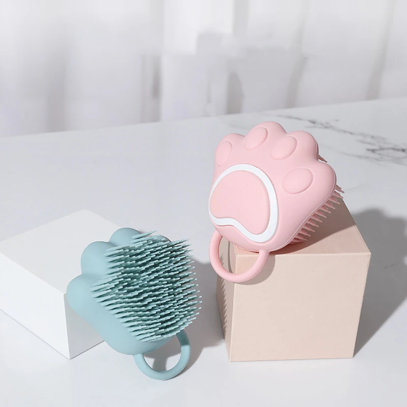 

Pet Grooming Brush Dog Shampoo Brush Cat Massage Comb Grooming Scrubber Brush For Bathing Silicone Rubber Brushes Pet Supplies
