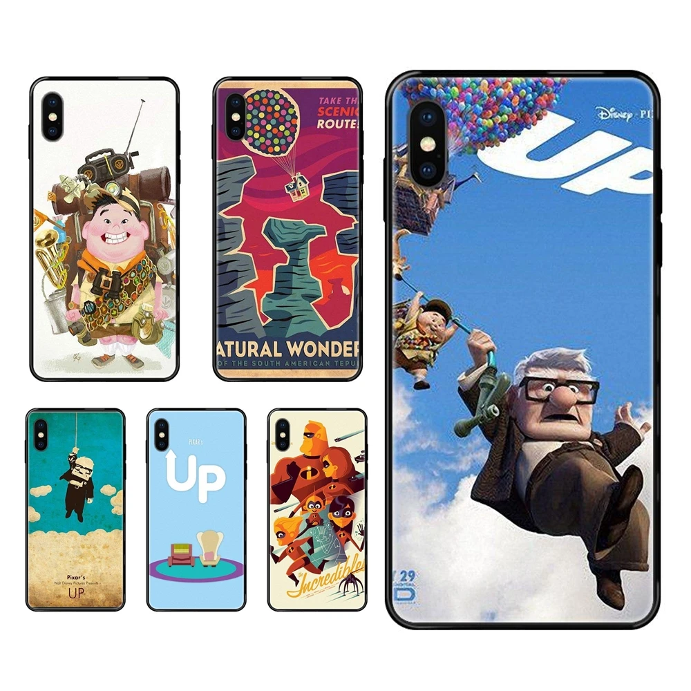 Pixar Up фильм для Apple iPhone X XR XS 11 12pro MAX 5S 5C SE 6S 7 8 Plus 2020 сделки черный мягкий ТПУ чехол Coque