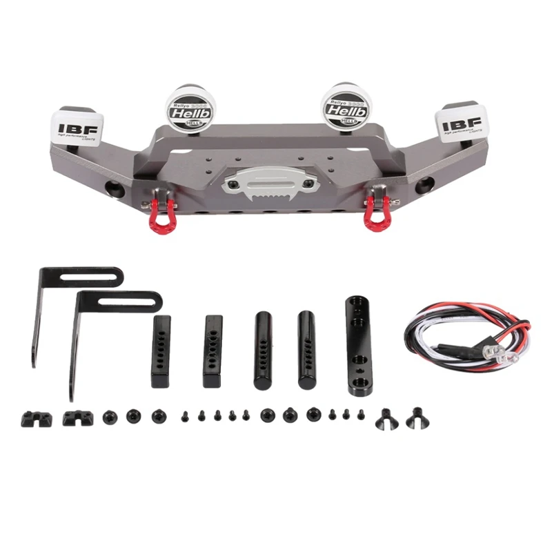 Передний бампер со светодиодной подсветкой для модели 1/10 RC Crawler Traxxas TRX4 Sport 82024-4