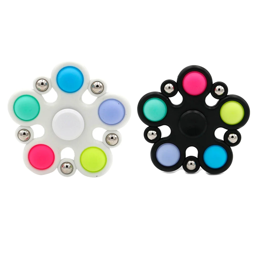 

1PC Kids Push Bubble Sensory Fidget Spinners Dimple Adhd Anxiety Toys Stress Relief Spin Bubble Silicone Child Funny Anti Stress