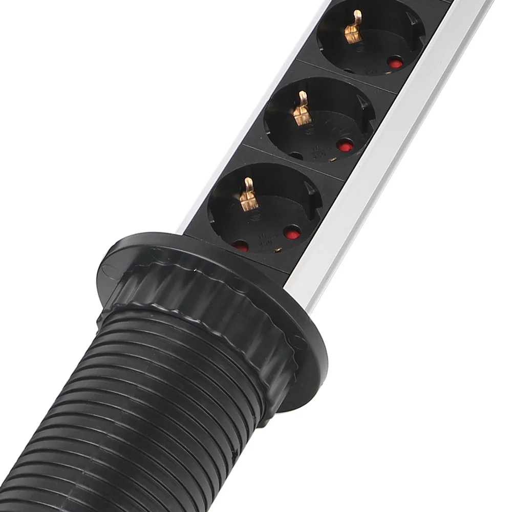 Выдвижная электрическая розетка с европейской вилкой 3/4 электрических розетки