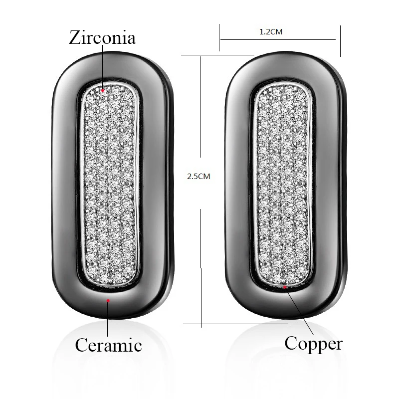Женские квадратные серьги с фианитом MAIKALE трендовые большие из меди и золота