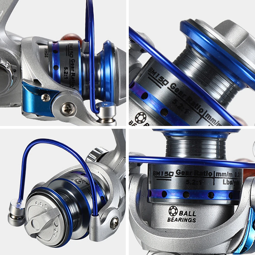Мини Рыболовная катушка спиннинговое колесо 10 подшипников 5 2: 1 металлическая