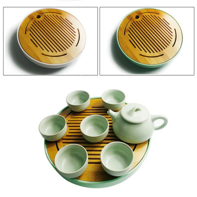 Бамбуковый Меламиновый сушеный чайный поднос для отеля бытовой дорожный набор