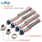 Погружной нагревательный элемент LJXH, 1 дюйм, NPT, 220-240 В переменного тока, из нержавеющей стали 304, трубчатый нагревательный элемент низкой плотности