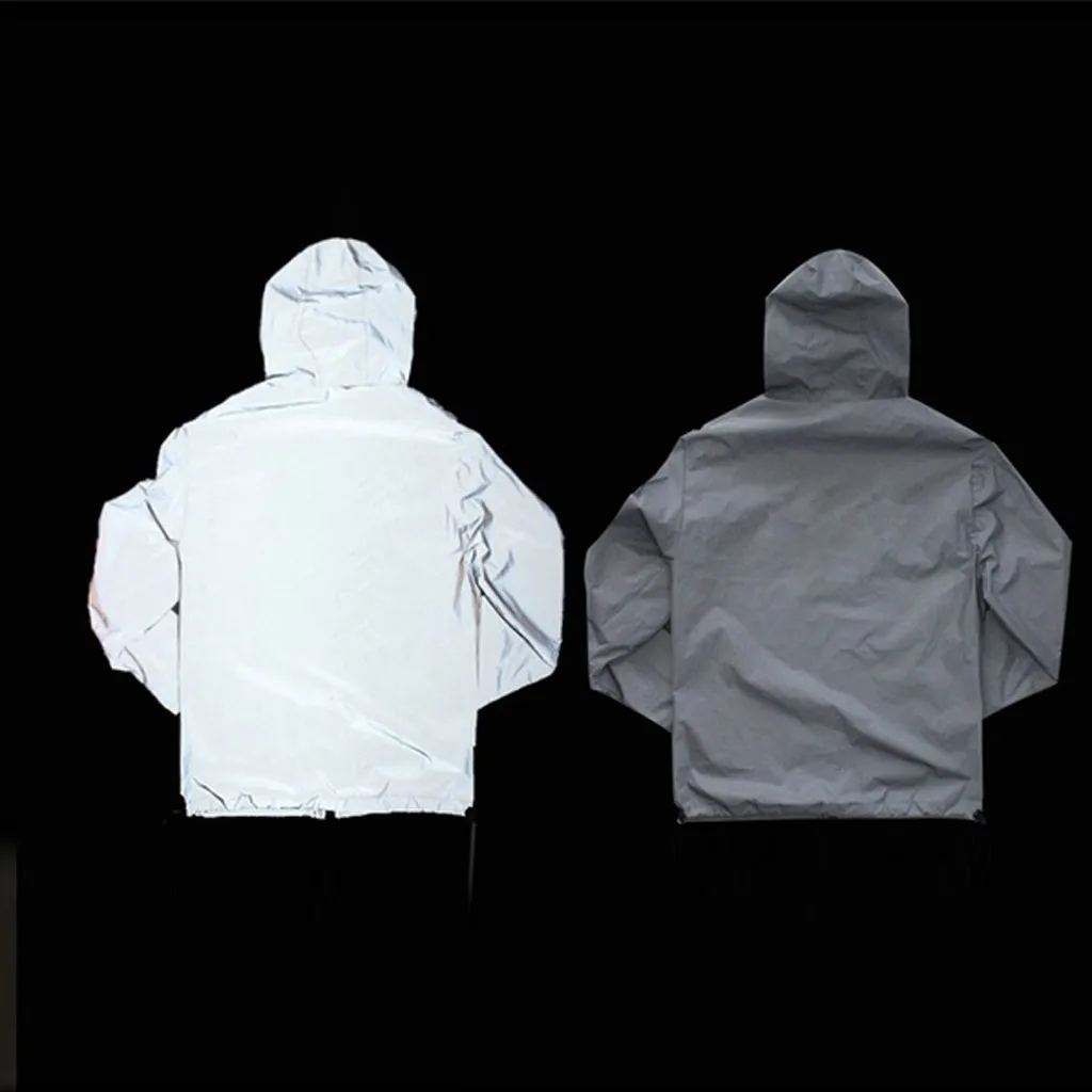 Мужская Светоотражающая куртка Veste Homme уличная ветровка Harajuku в стиле панк с