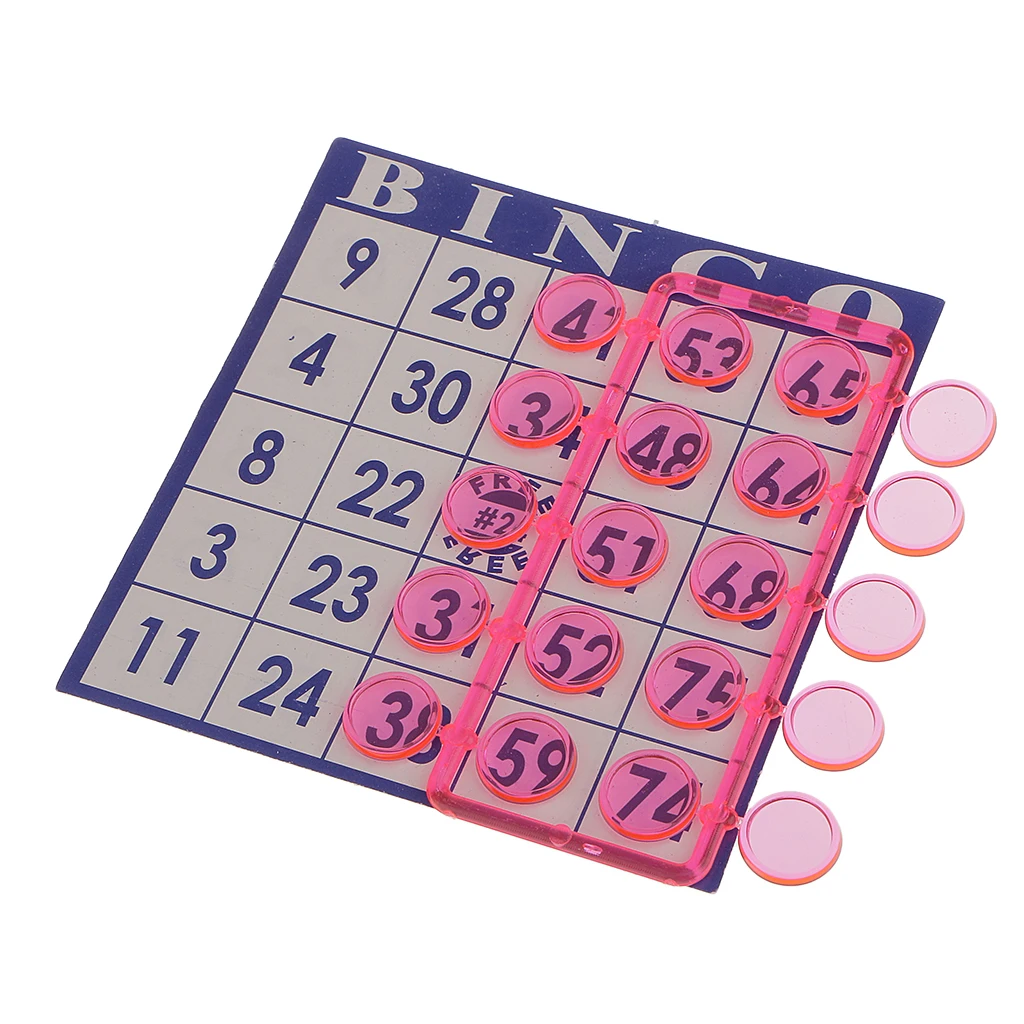 Партия бинго игры фишки с машиной полный набор семья время отдыха игра