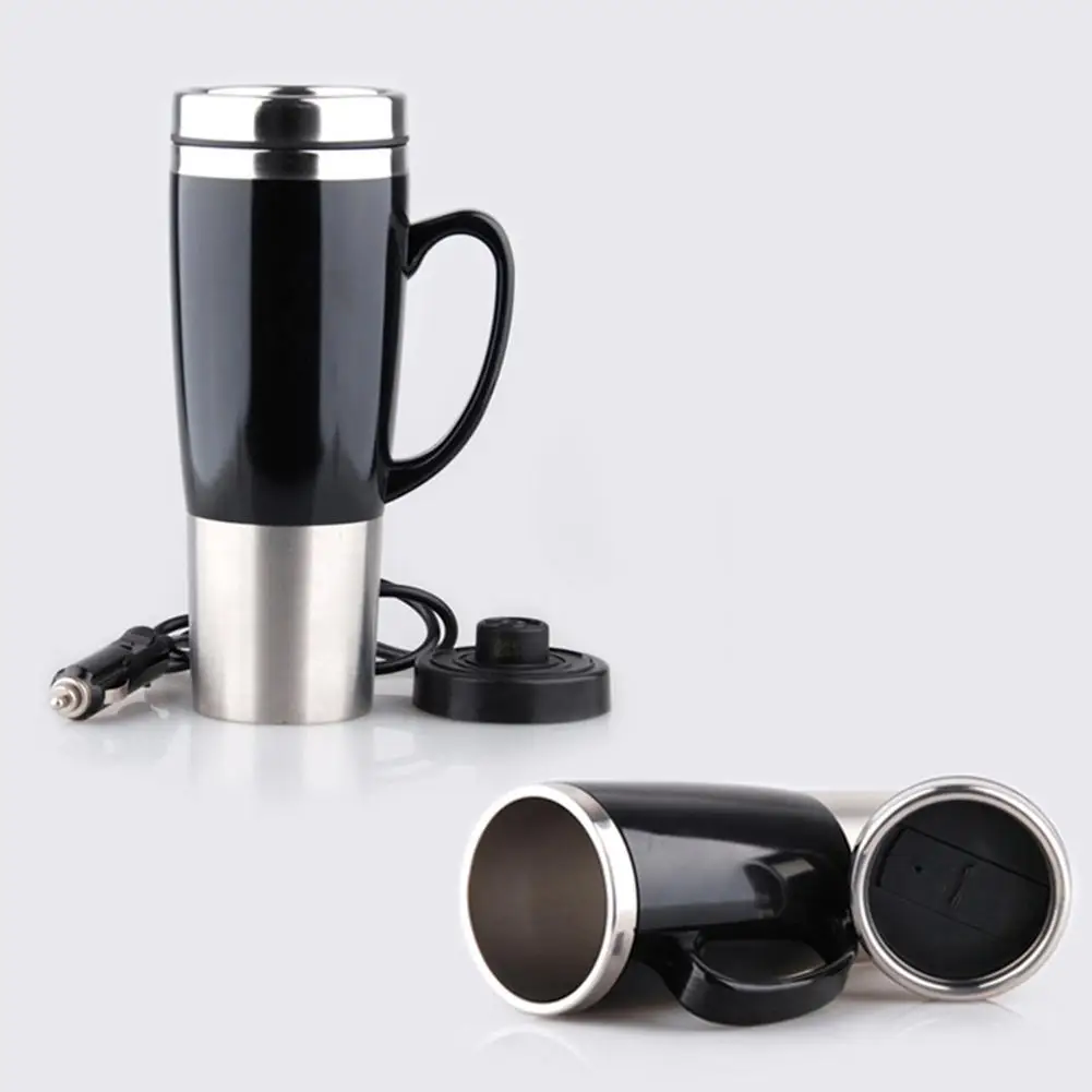 Автомобильная электрическая чашка из нержавеющей стали с подогревом 12 В|Крышка