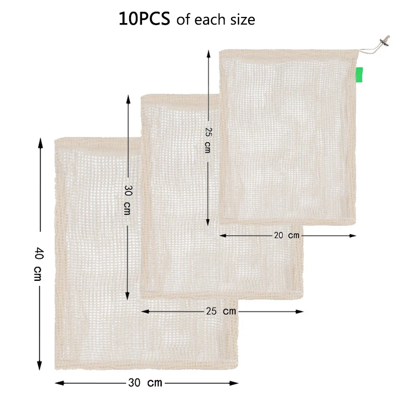 10 шт. многоразовая сумка для овощей и фруктов хранения Eco Friendly безотходного