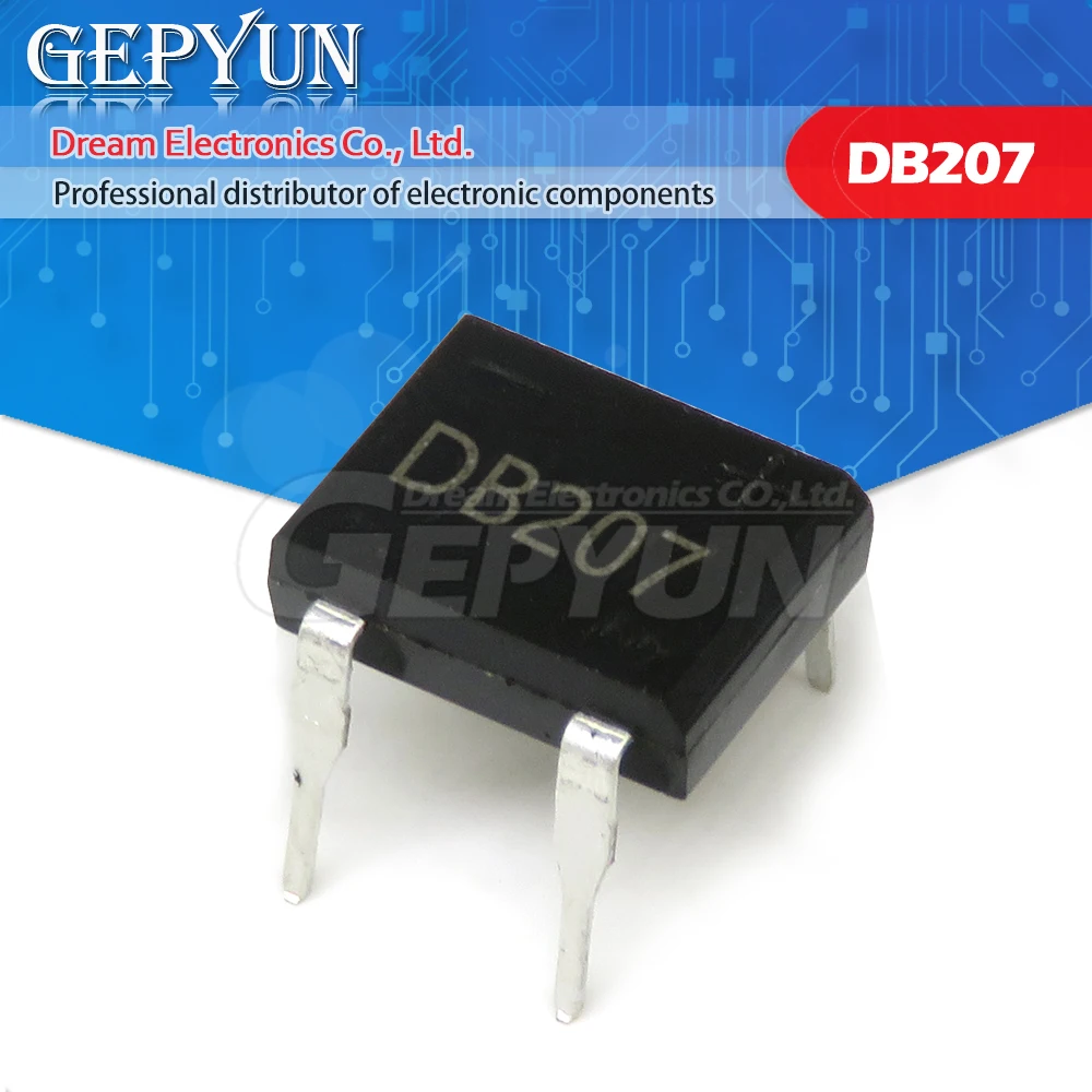 

Мостовые выпрямители DB207 DIP B207 DIP4, 1000 В, 2 А, новые и оригинальные, 50 шт.